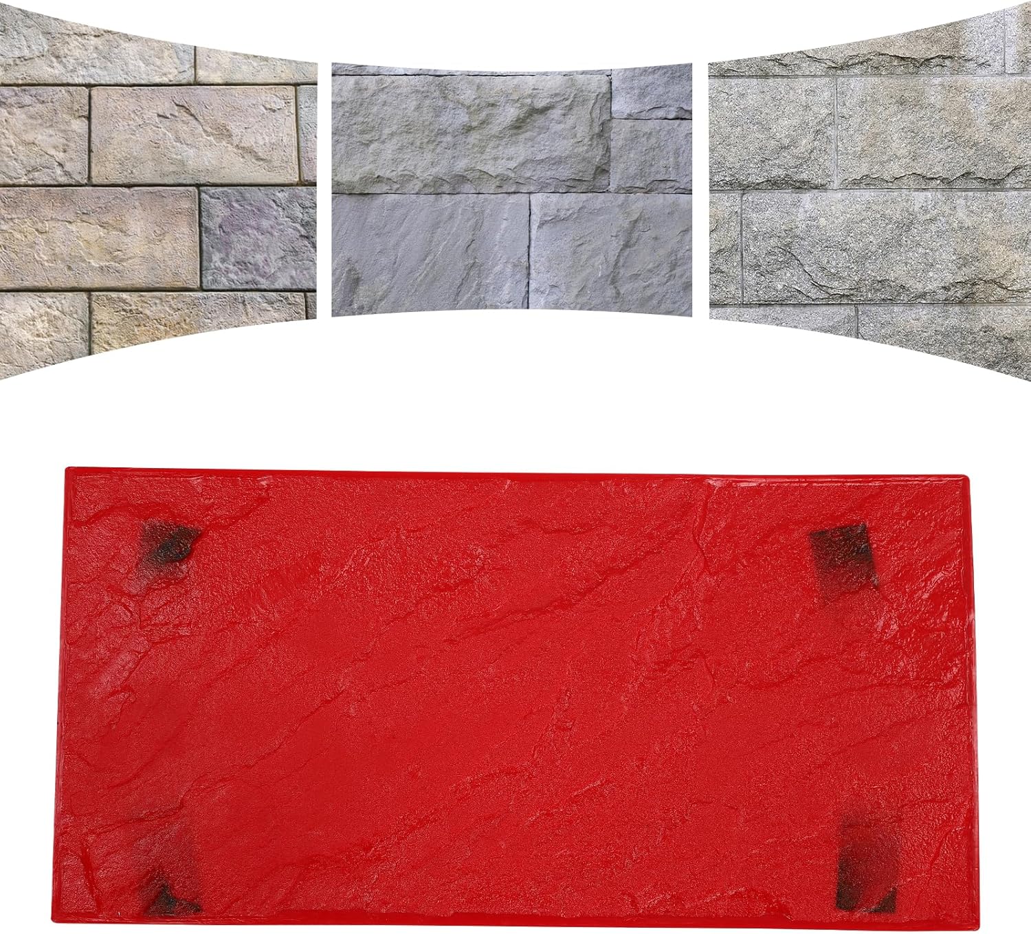 CNCEST Sello de hormigón de poliuretano, textura de pizarra realista, sin costuras, tapete de sellado de cemento para pared, pisos, sellos de