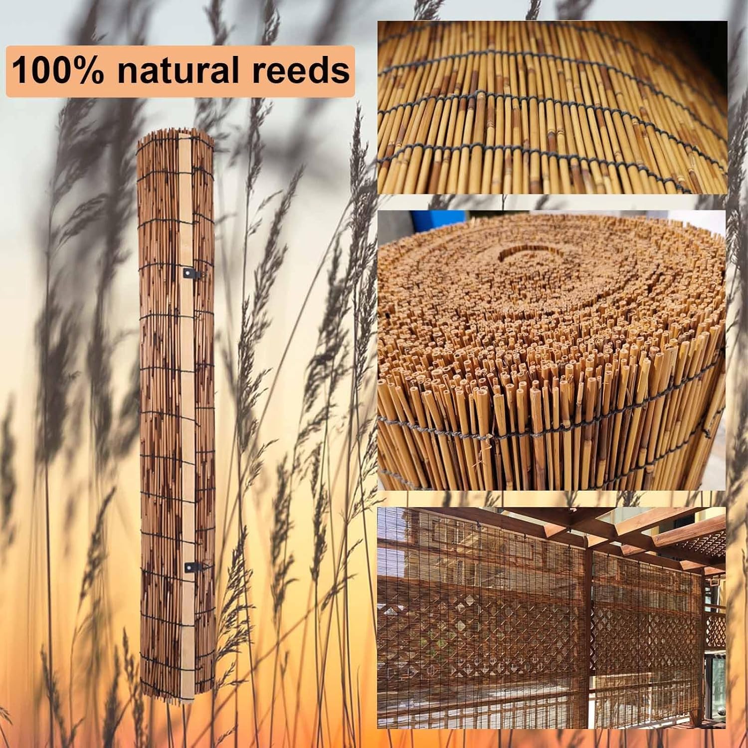 Persianas enrollables de bambú transpirable para exteriores, cortinas enrollables de bambú transpirable para interiores, cortinas de caña de