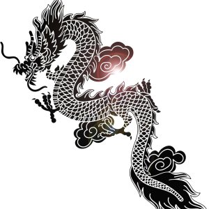 Vinilo adhesivo de pared chino dragón volador fantasía estilo asiático pegatinas gran decoración (1358ig) negro Vinilo adhesivo de pared chino dragón volador fantasía estilo asiático pegatinas gran decoración (1358ig) negro