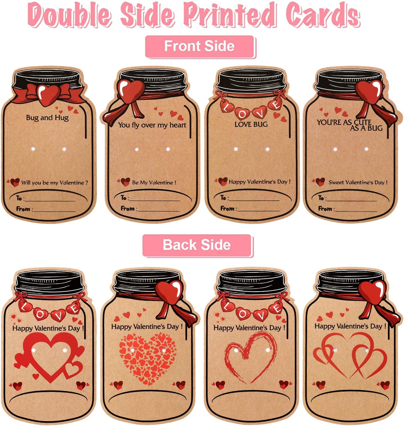 Tarjetas del día de San Valentín para niños, paquete de 36 regalos para el día de San Valentín para niños y 12 insectos de juguete diferentes,