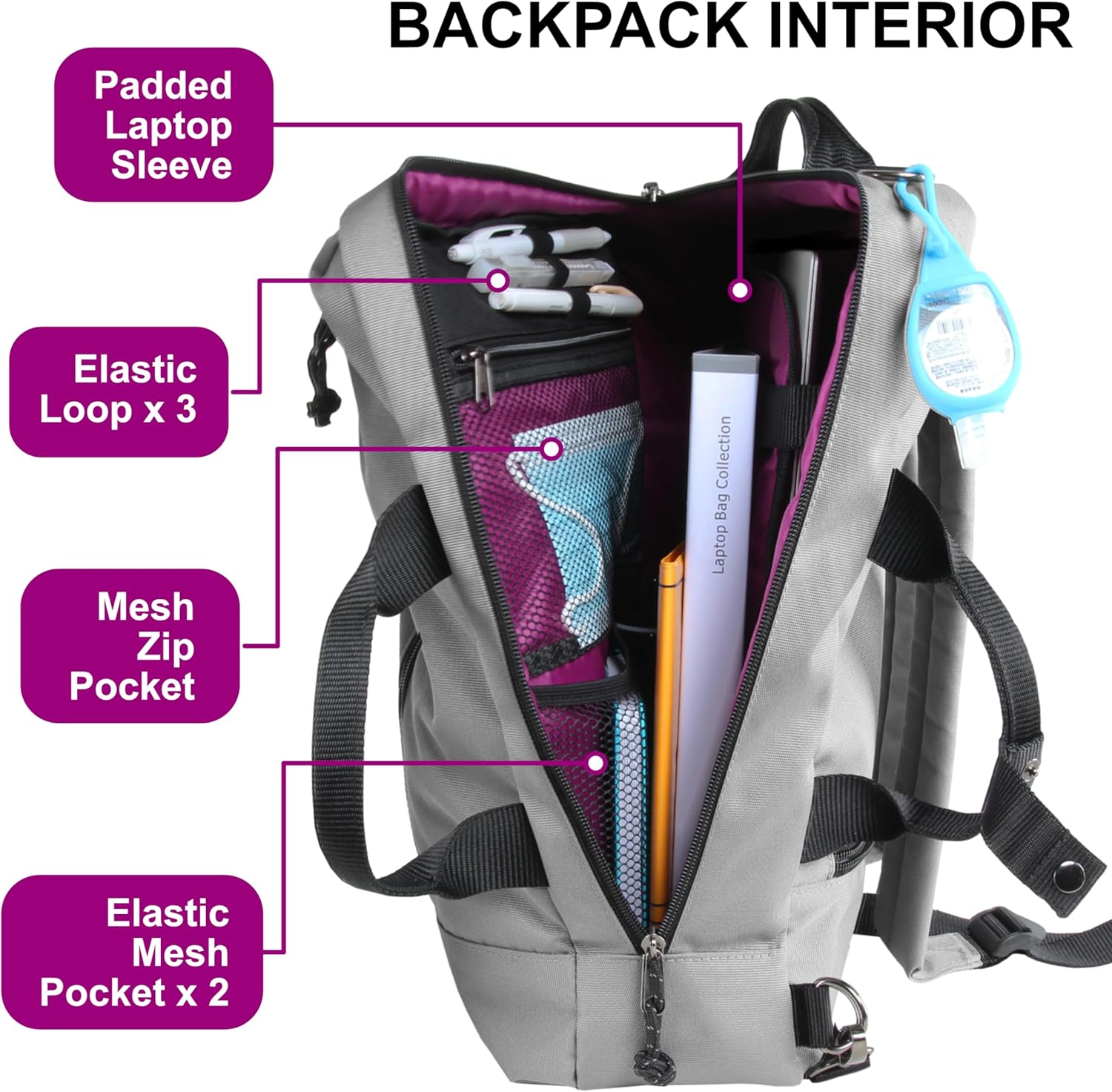 Rangeland Mochila Smart Business Brief – Bolso de mensajero de hombro para laptop Urban Commuter, Gris,claro
