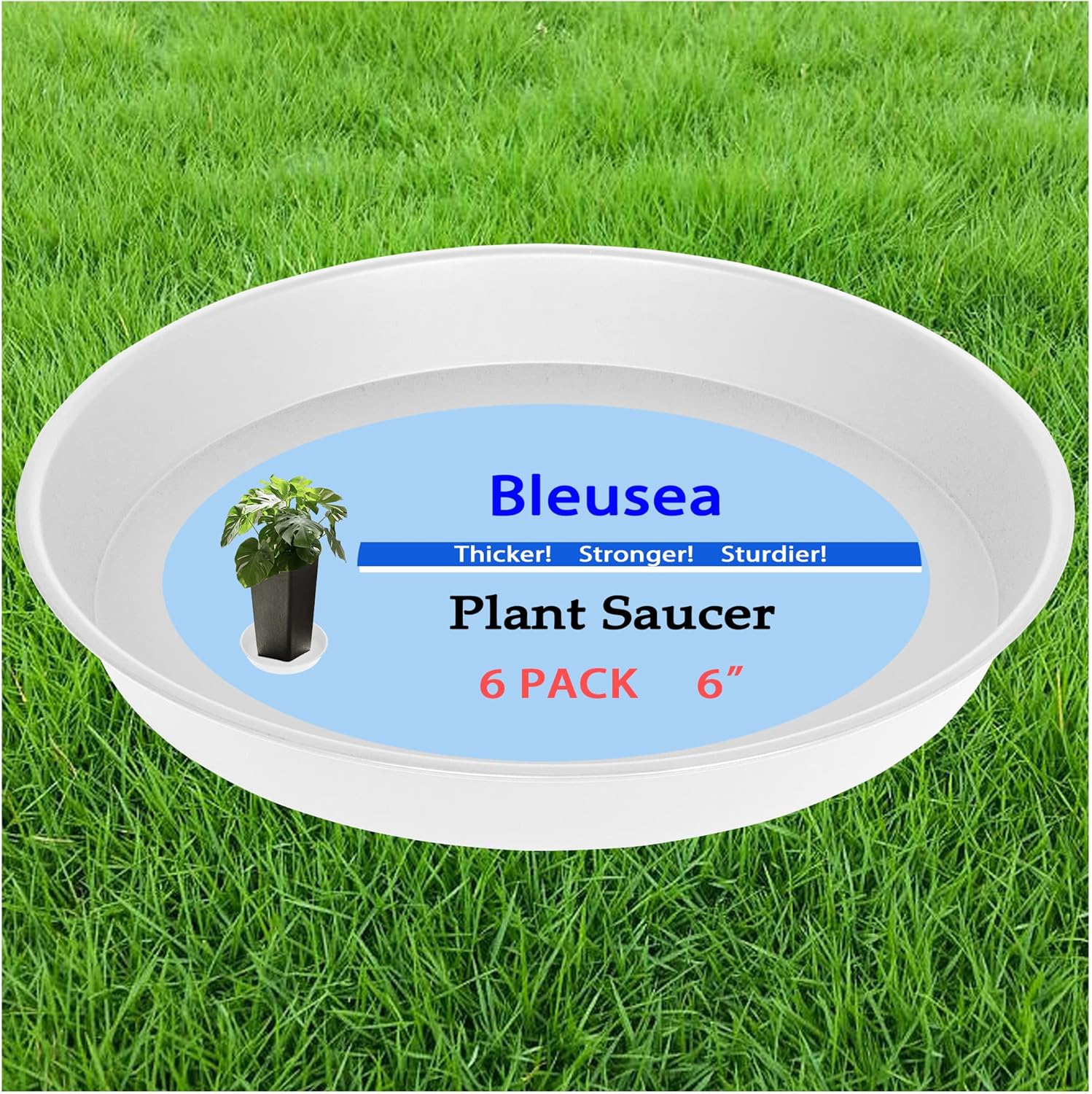 Bandeja para macetas de 6, 8, 10, 12, 14, 16, 17, 18, 22, 26 pulgadas, resistente y duradero, platillos de plástico para macetas y atrapadores de