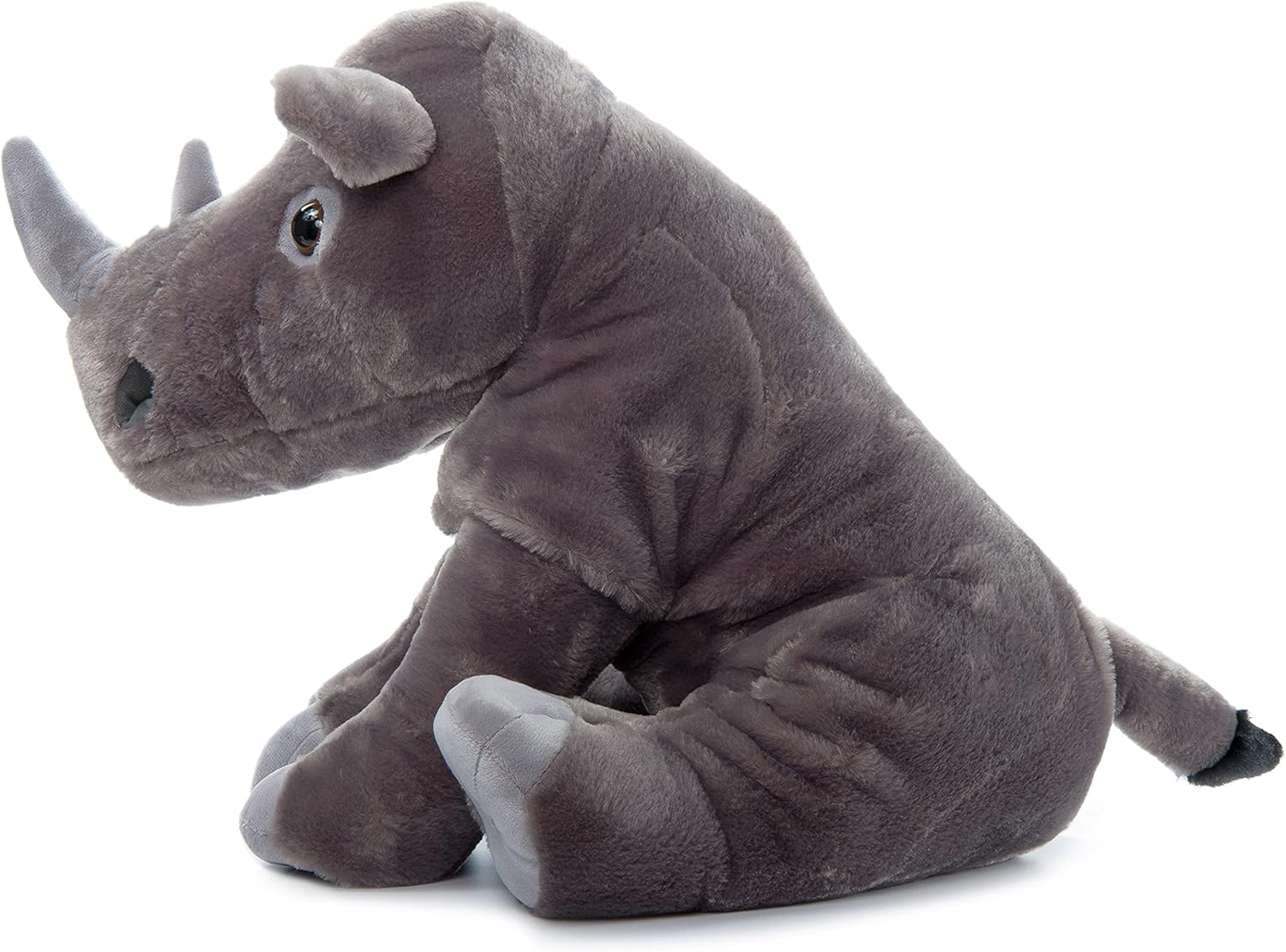 The Petting Zoo Rinoceronte de peluche, regalos para niños, animales salvajes del zoológico Onez, juguete de peluche jumbo de rinoceronte del sur de