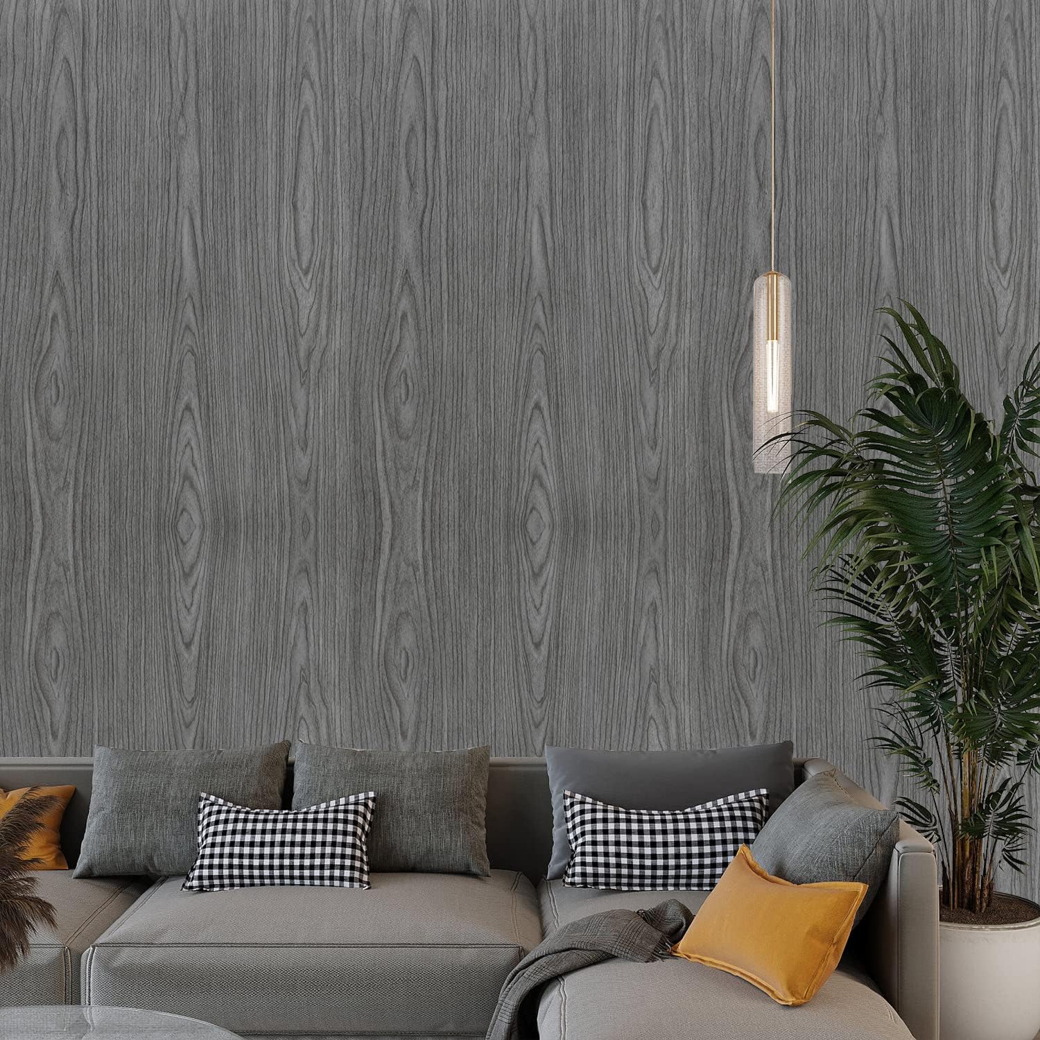 Papel tapiz autoadhesivo de madera, color gris, papel tapiz autoadhesivo para despegar y pegar, papel tapiz extraíble, textura de madera,