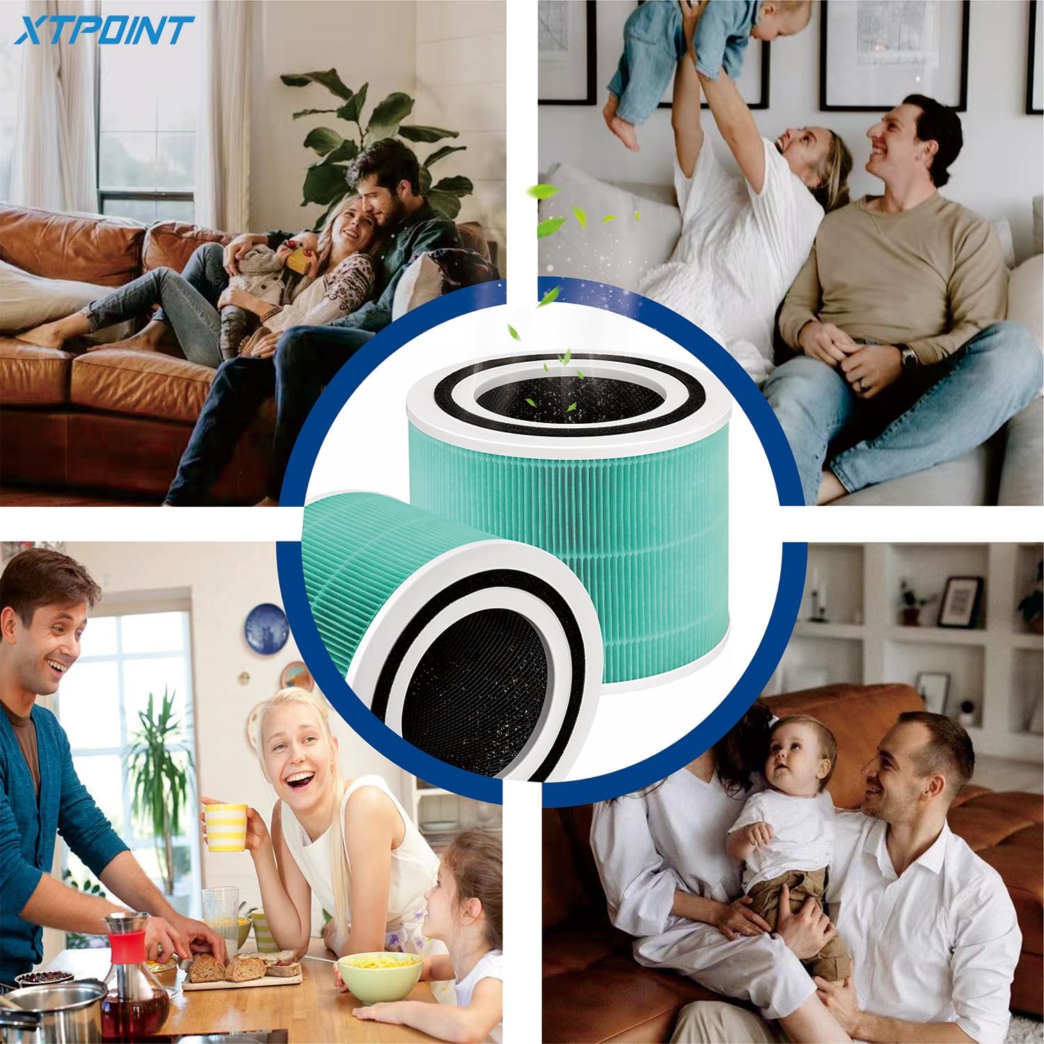 Paquete de 2 filtros de repuesto Core 300 True HEPA para purificador de aire LEVOIT Core 300 y Core 300S VortexAir, repuesto de filtro HEPA
