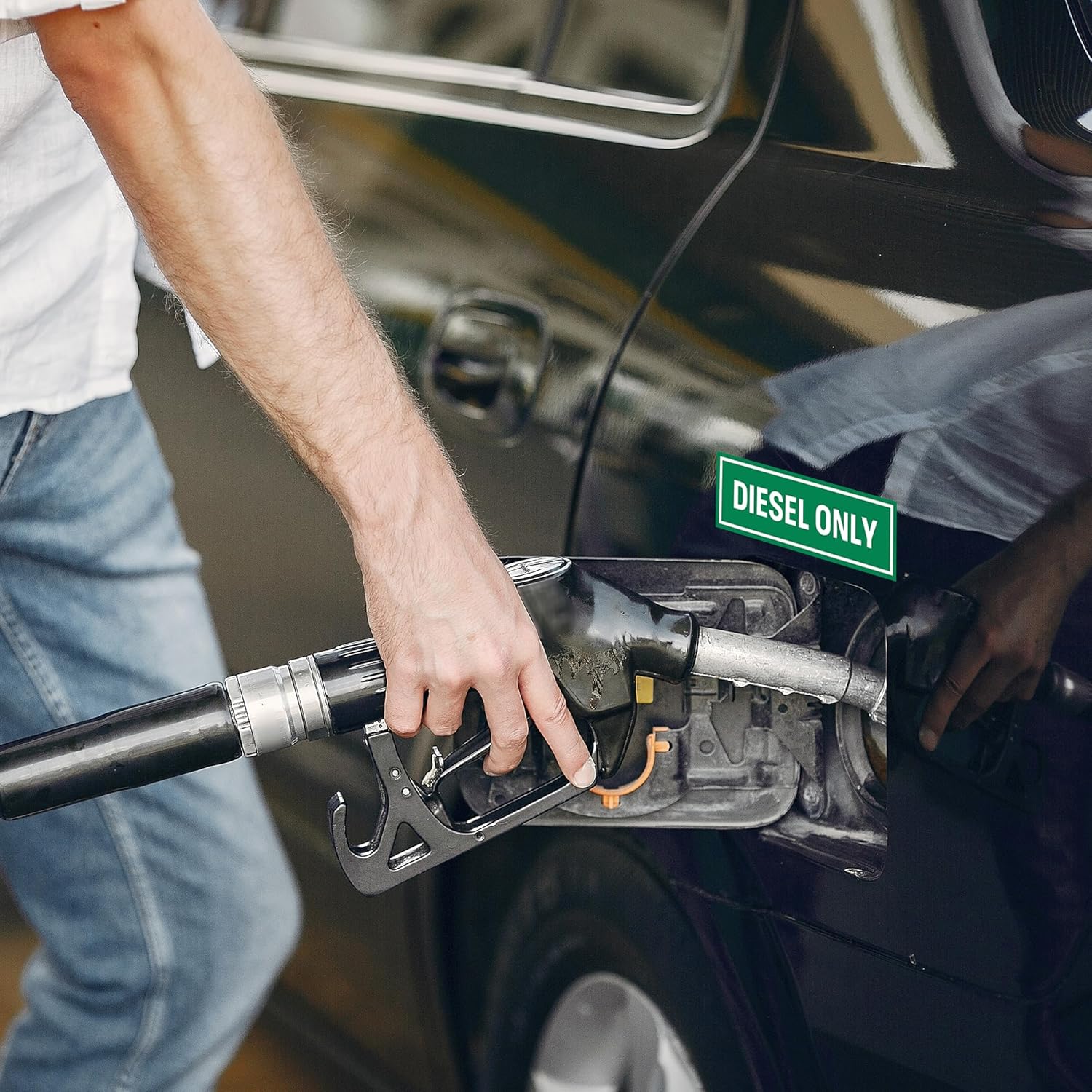 Paquete de 3 calcomanías diésel para combustible diésel, calcomanías diésel para tanque de combustible, resistente a la intemperie, adhesivo solo