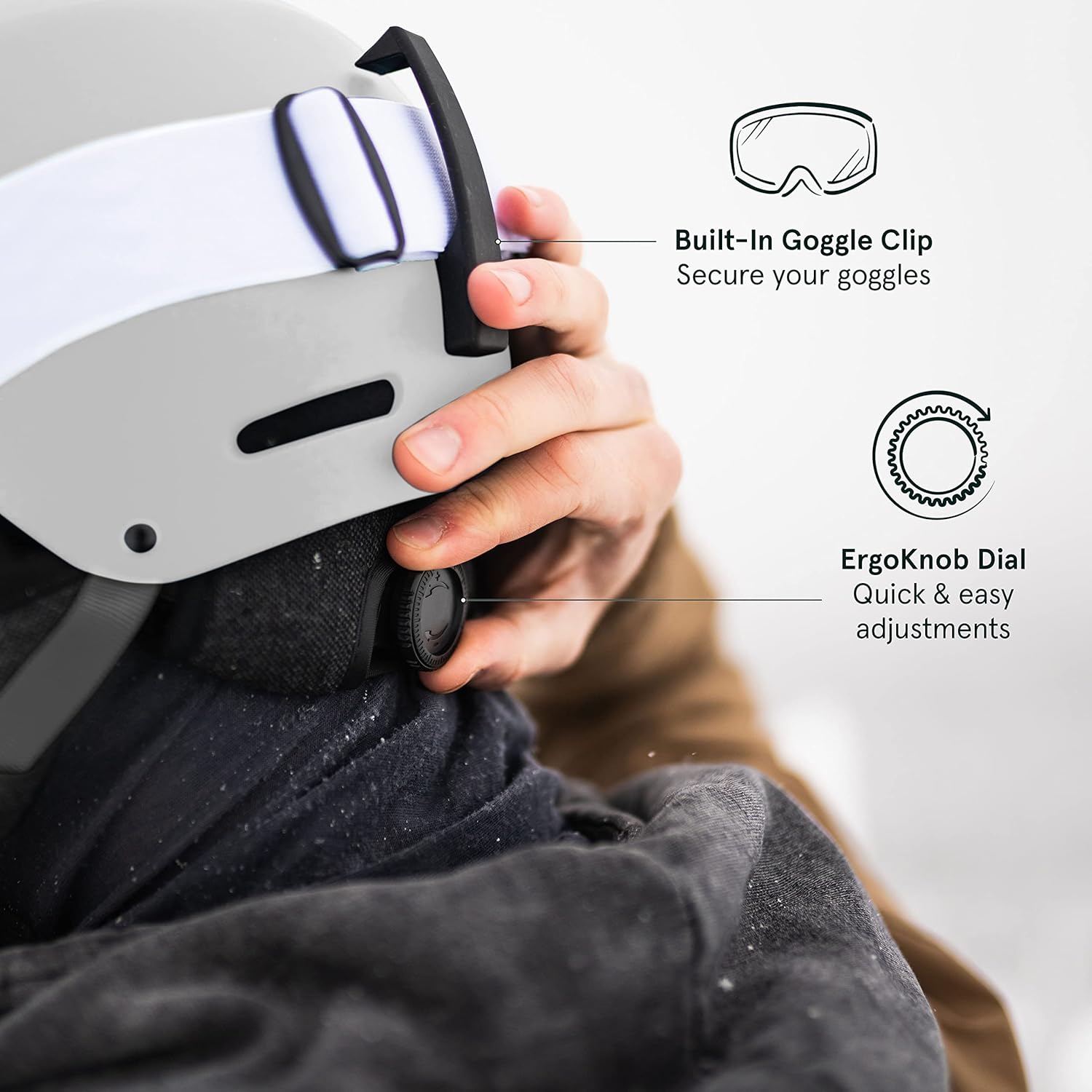 Retrospec Comstock – Casco de esquí  Casco de snowboard para adultos y jóvenes  Casco de nieve de ajuste ajustable con carcasa protectora y