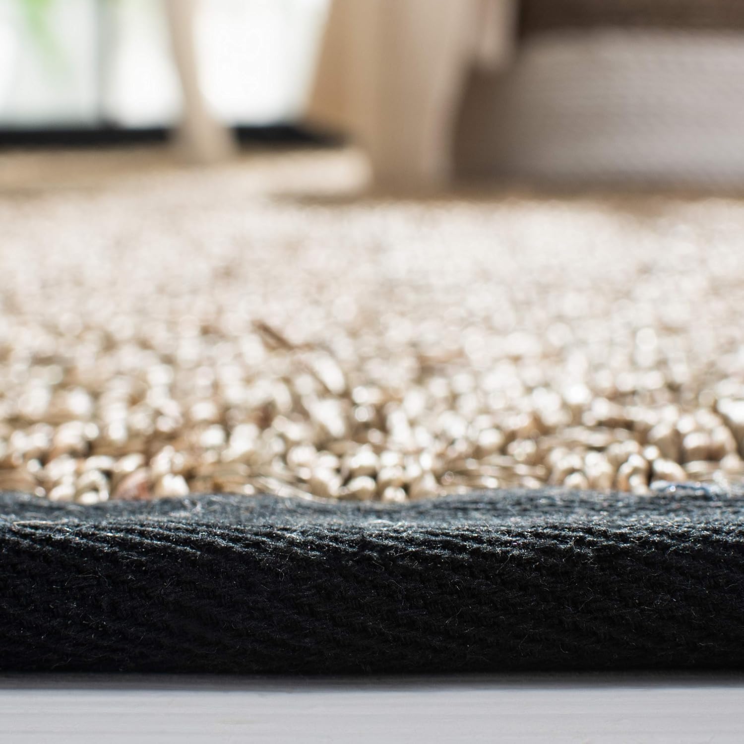 Safavieh NF114A Natural Fiber Collection – Alfombra de fibras naturales de patrón trenzado, varios colores (5 x 8 pies), Fibras naturales,