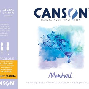 Canson Montval – Bloc de papel de práctica de acuarela de 10.58 ozm, incluye 12 hojas, tamaño 9.4×12.6 in, blanco natural y prensado en frío (no) Canson Montval – Bloc de papel de práctica de acuarela de 10.58 ozm, incluye 12 hojas, tamaño 9.4×12.6 in, blanco natural y prensado en frío (no)