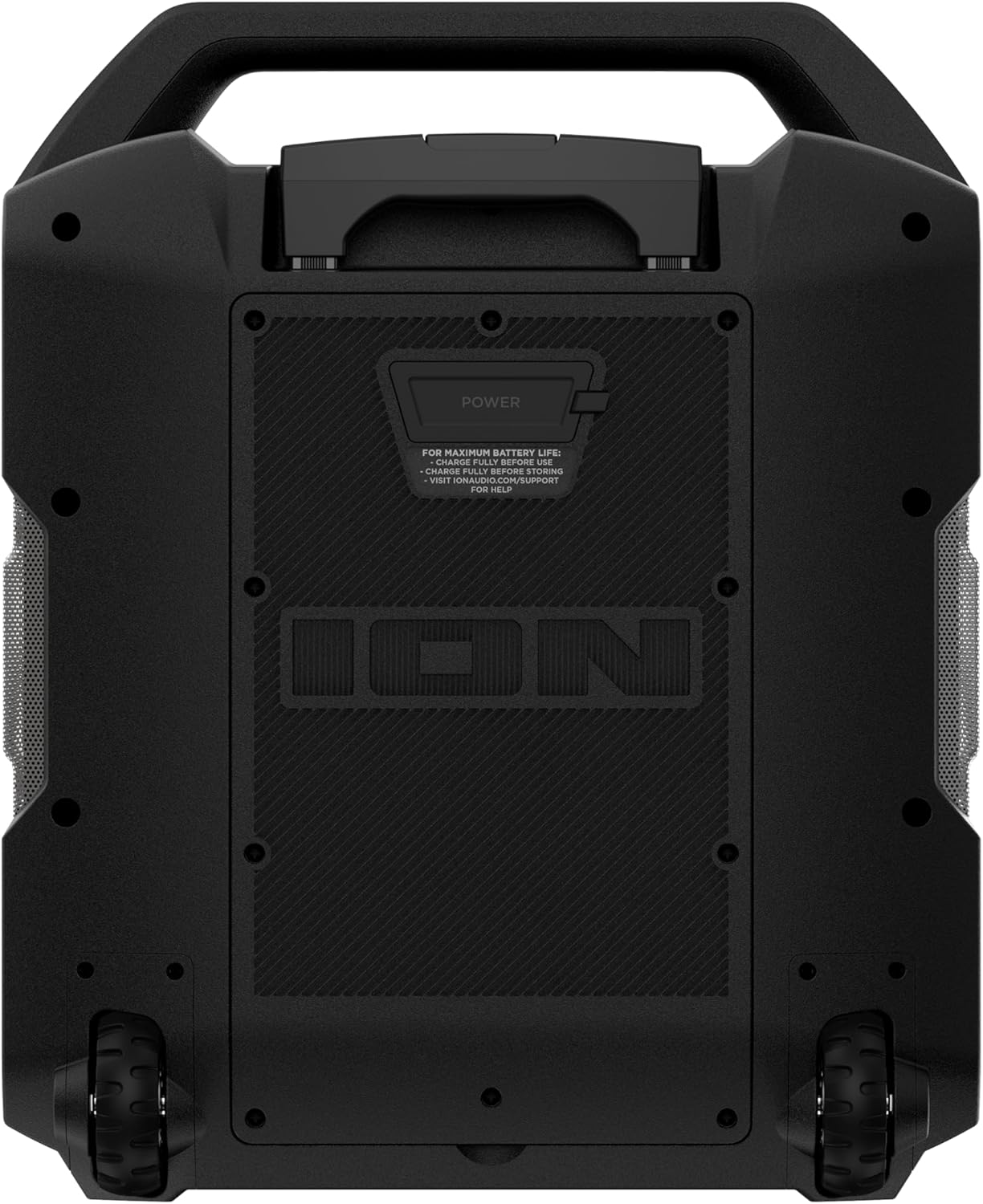 ION Block Rocker – Altavoz portátil Bluetooth para fiestas al aire libre con micrófono de karaoke, batería, 4 altavoces, radio, puerto USB,