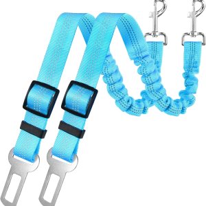 YAODHAOD Cinturón de seguridad para perro para automóvil con amortiguador elástico, arnés ajustable para mascotas, cinturones de seguridad de nailon YAODHAOD Cinturón de seguridad para perro para automóvil con amortiguador elástico, arnés ajustable para mascotas, cinturones de seguridad de nailon