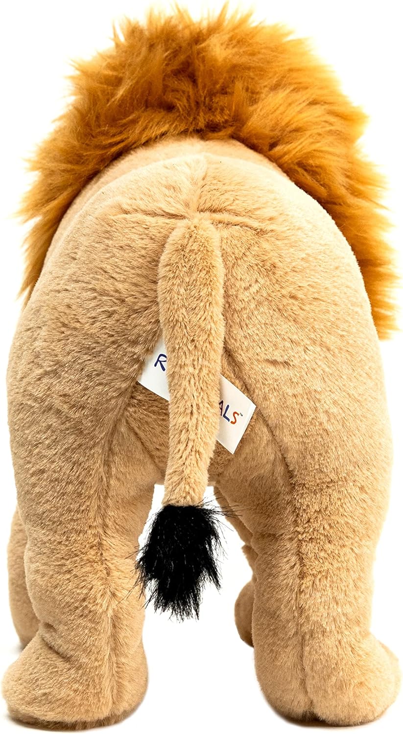 Randimals Juguete de peluche de león con cara de hámster de 15 pulgadas, suave y abrazable, de calidad premium, amigo animal híbrido que fomenta la