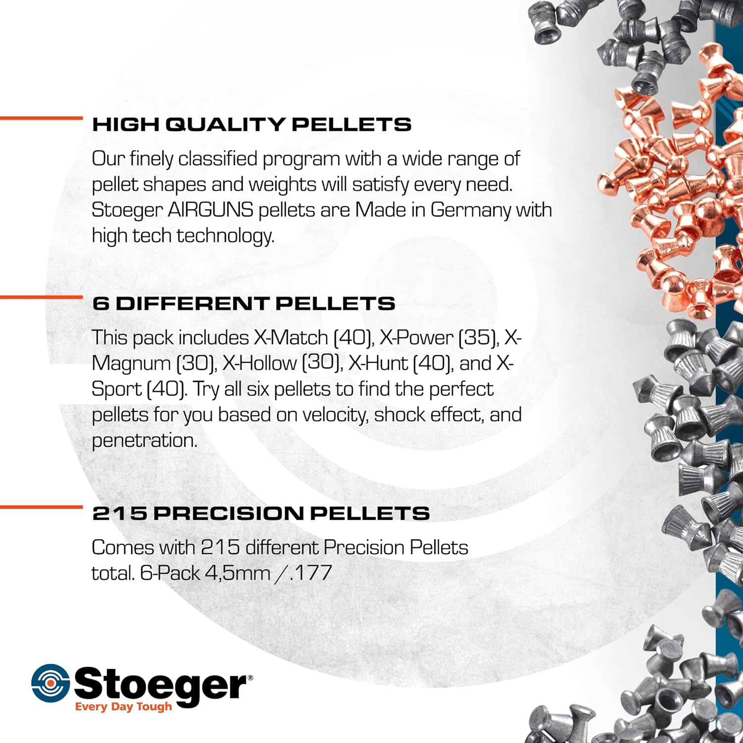 Stoeger S3000-C – Combo de pistola de aire comprimido compacta – Calibre .177 – Sintético negro con mira de fibra óptica Combo – Incluye alcance 4 x