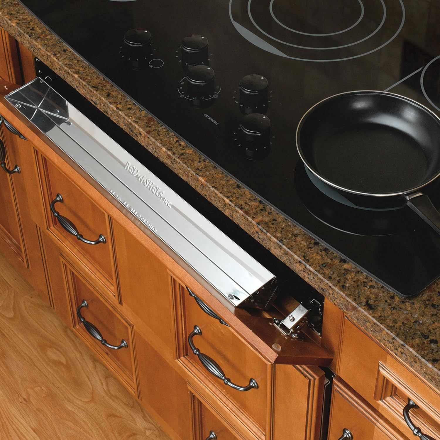 Rev-A-Shelf charola de acero inoxidable de 10pulgadas que se abre tipo bisagra