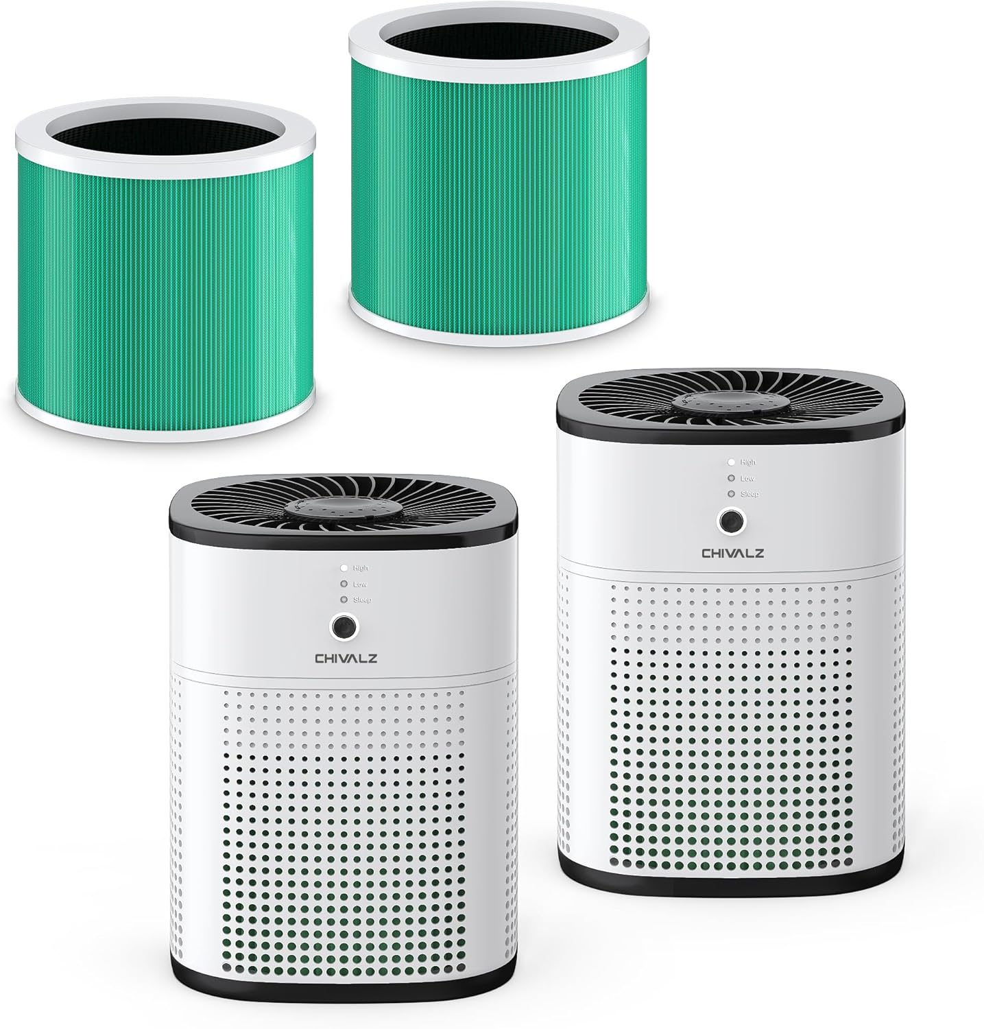 Purificadores de aire para dormitorio con filtro purificador de aire HY1800 de repuesto para mascotas, paquete de 2