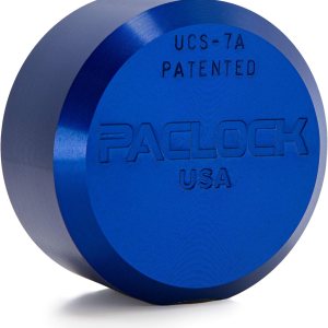 PACLOCK  Candado UCS 7A  Disco trasero plano con agujeros roscados  Aluminio anodizado  Cilindro de 6 pines  Una cerradura con llave a un número PACLOCK  Candado UCS 7A  Disco trasero plano con agujeros roscados  Aluminio anodizado  Cilindro de 6 pines  Una cerradura con llave a un número