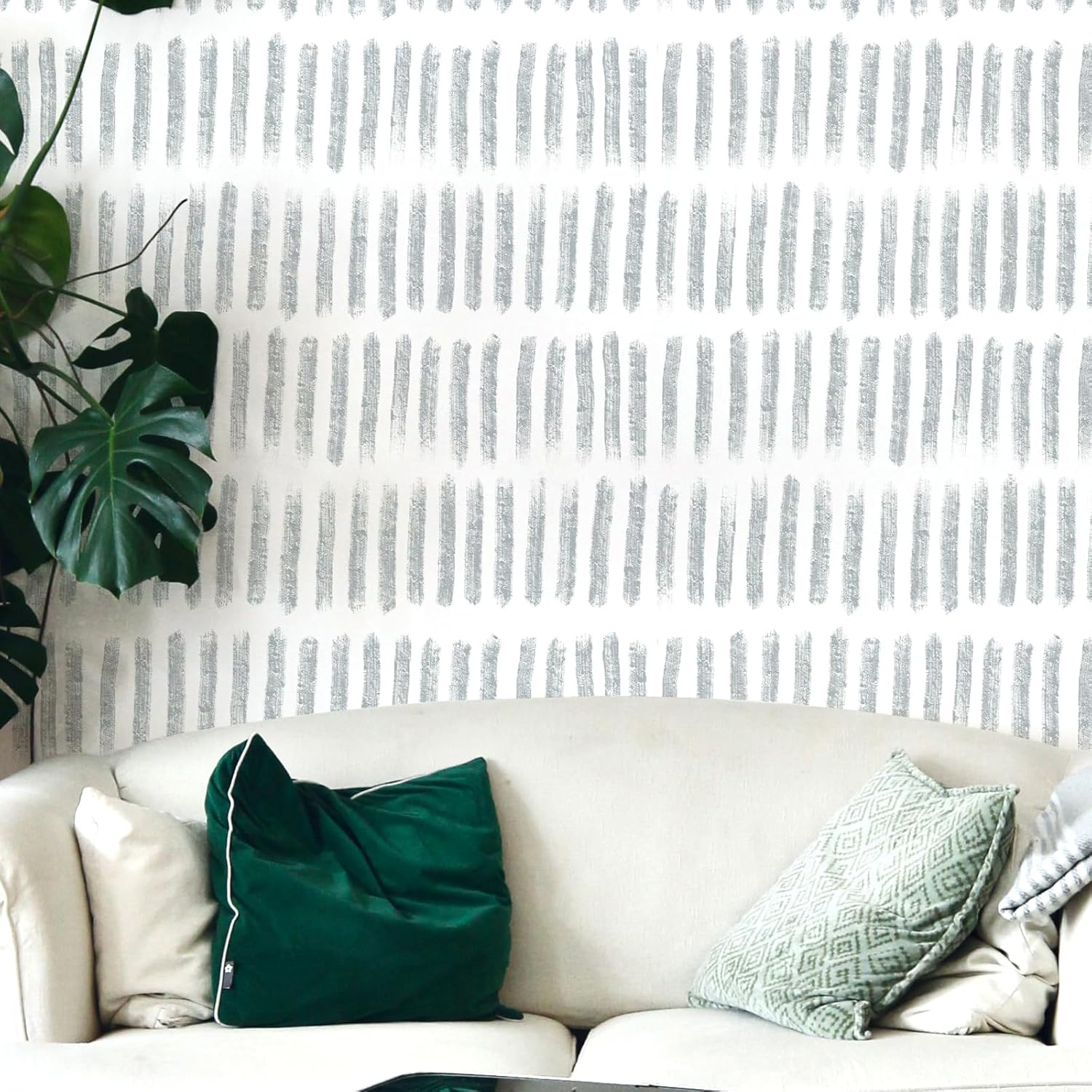 Papel tapiz de rayas para despegar y pegar, papel de contacto bohemio para gabinetes, papel tapiz de línea gris y blanca para dormitorio, papel
