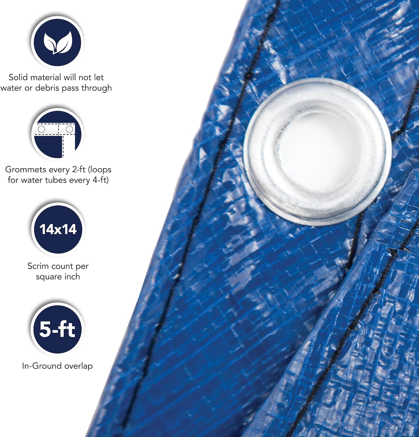 Cubierta para alberca rectangular, Azul Royal