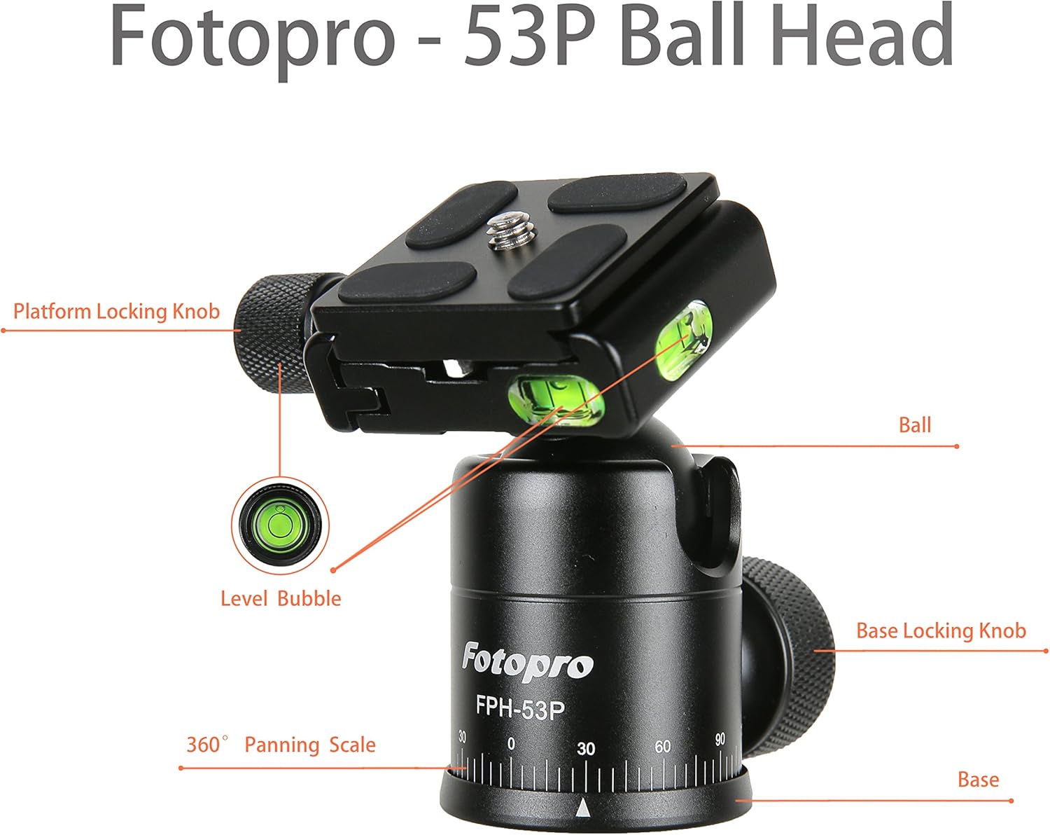 Fotopro Mini trípode portátil de escritorio de aluminio para cámara pequeña con cabeza de bola de 360 pulgadas, trípode de mesa compacto de 20