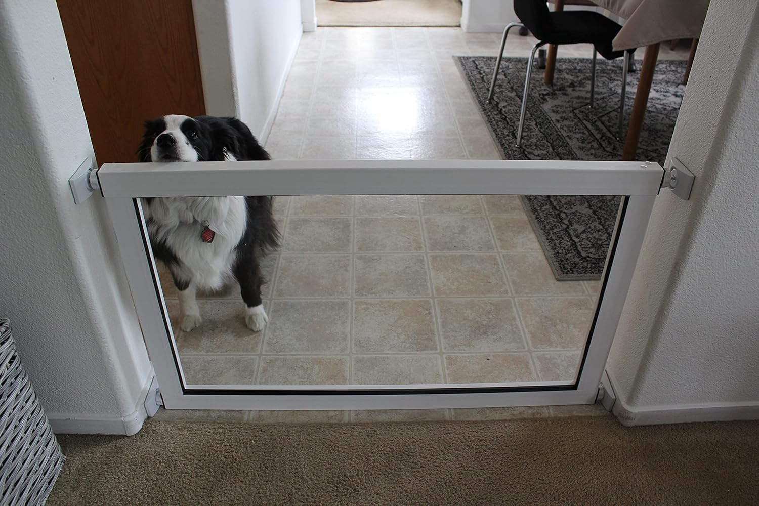 ClearVis Stepover Gate  Puerta para mascotas  Puertas de escalera para escaleras, puertas, área de juego  Puerta para perros  Seguridad para