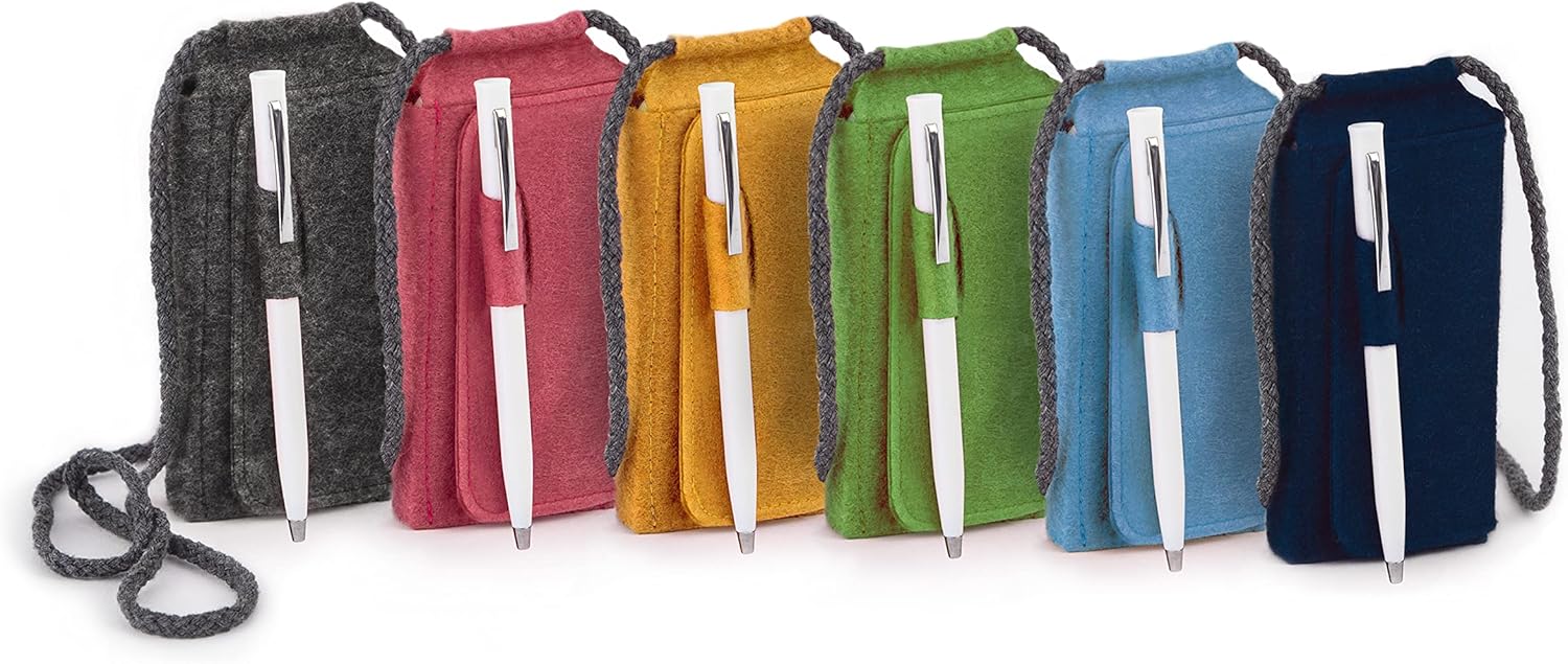 Three by Three Seattle Mini portátil TOTE.PAD de 5.5 x 2.5 pulgadas con estuche de fieltro y bolígrafo para notas, bocetos, escuela y viajes (verde)