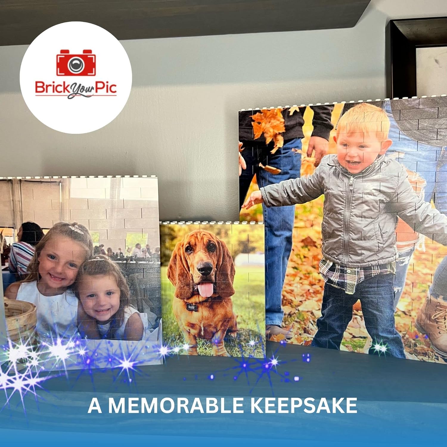 BRICK YOUR PIC Rompecabezas de fotos personalizado con bloques de construcción, regalos personalizados únicos para adultos, parejas, familiares o