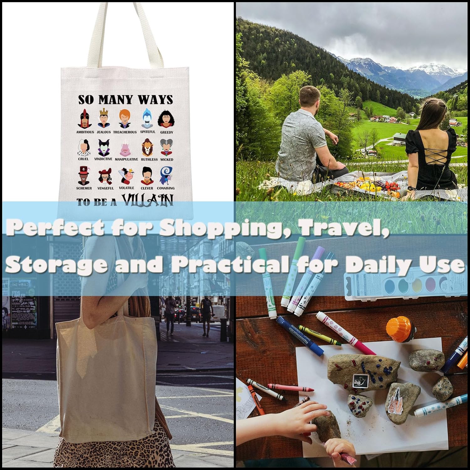 Villains Infamous Evil Group Gift Maléfica Witch Stuff Halloween Party Gift So Many Ways To Be a Villain Tote Bag