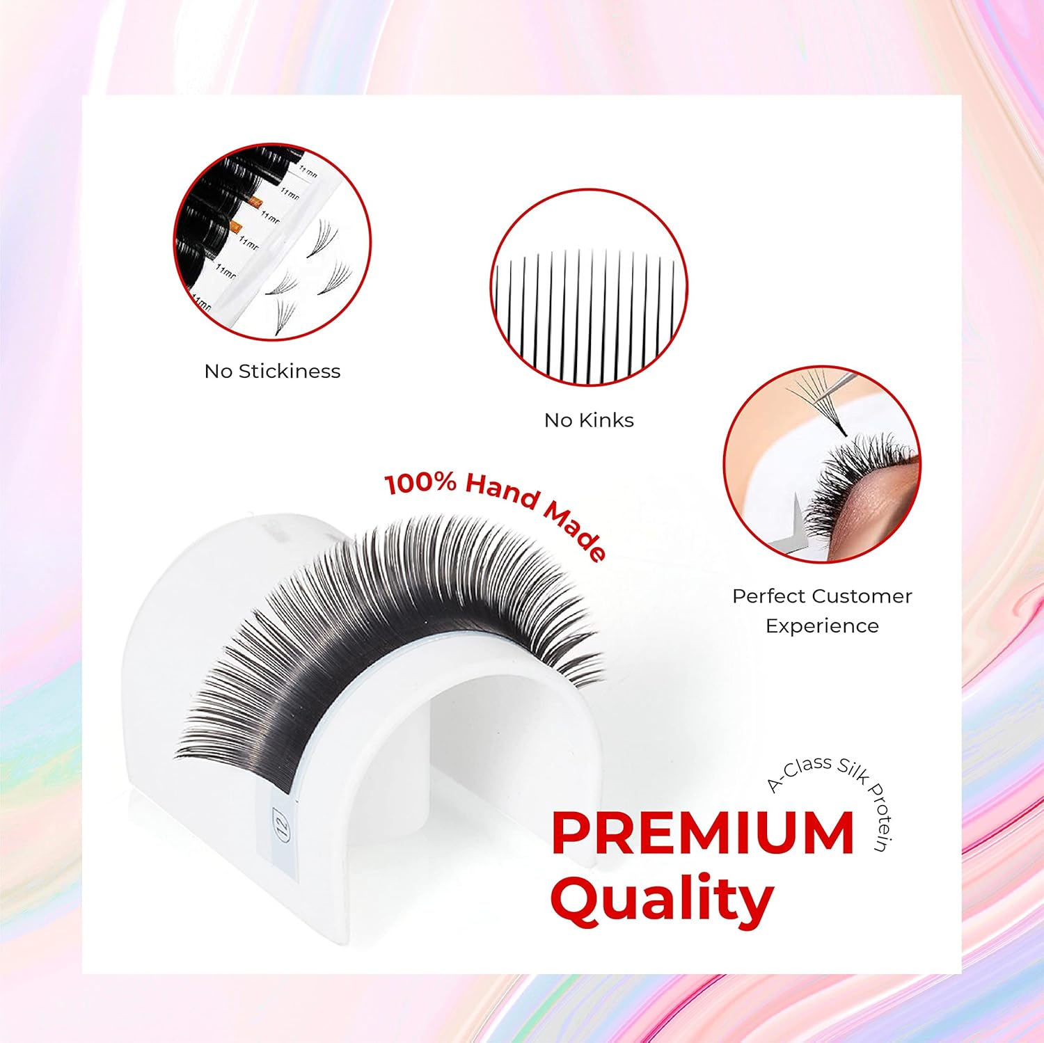 THE LASH SUPPLY PREMIUM – Extensión de pestañas de volumen 0.03, 0.05, 0.07 de grosor – longitud de mezcla CCCD y 0.354-0.787 in, extensiones de