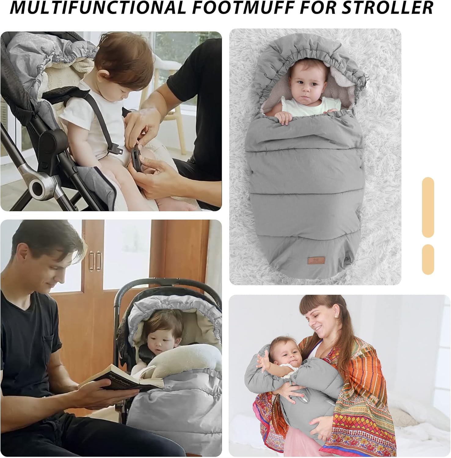 LAT – Saco de dormir para bebé, universal, impermeable, para clima frío, saco de dormir para bebés, saco de dormir para recién nacido, grueso y