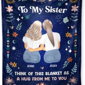 Piensa en esta manta  Regalo para hermanas  Manta de forro polar personalizada  Las mejores ideas de mantas personalizadas con nombre para ti, alma Piensa en esta manta  Regalo para hermanas  Manta de forro polar personalizada  Las mejores ideas de mantas personalizadas con nombre para ti, alma