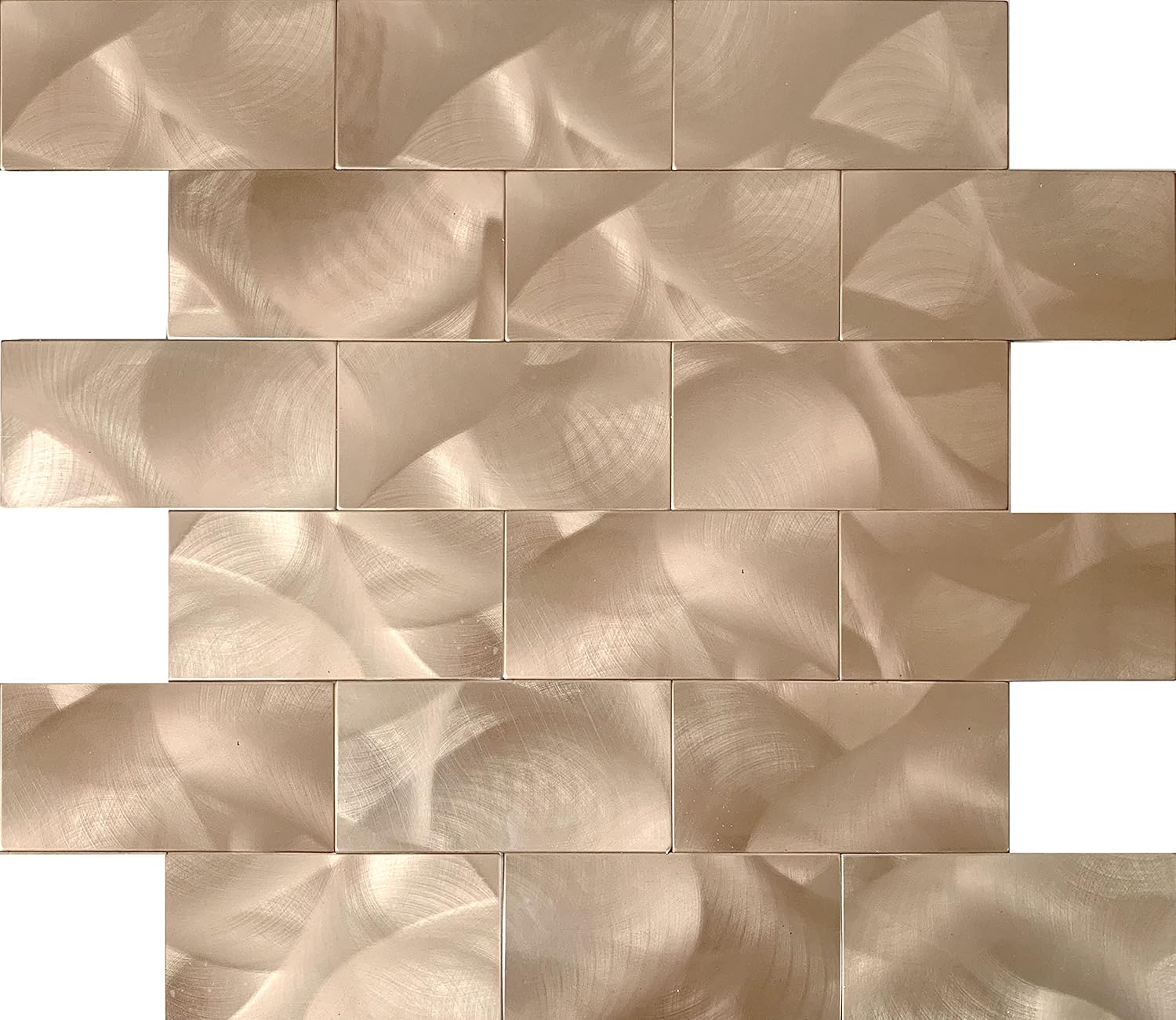YMMXGE – Azulejos autoadhesivos para salpicaduras de 5 hojas para decoración del hogar, adhesivo de aluminio 3D para pared, cocina, baño, chimenea,