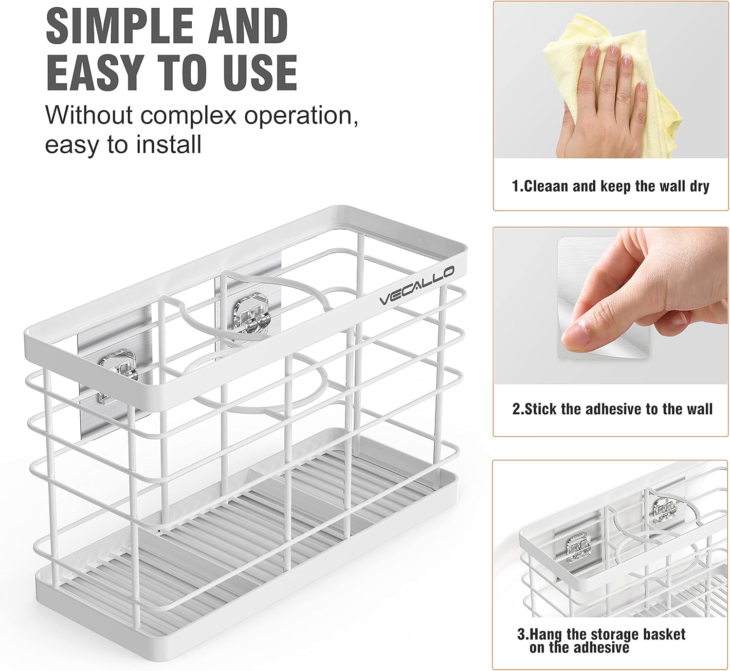 Organizador de herramientas para el cabello, soportes para rizador, cesta organizadora de baño, organizador de suministros para el cabello, soporte