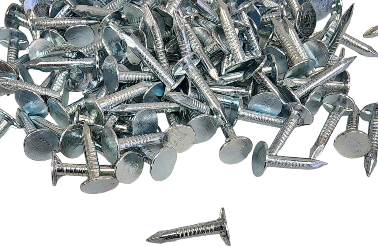 Paquete de 500 clavos galvanizados para techos de 34 pulgadas, grado profesional, 0.75 pulgadas, utilizados para sujetar fieltro para techos,