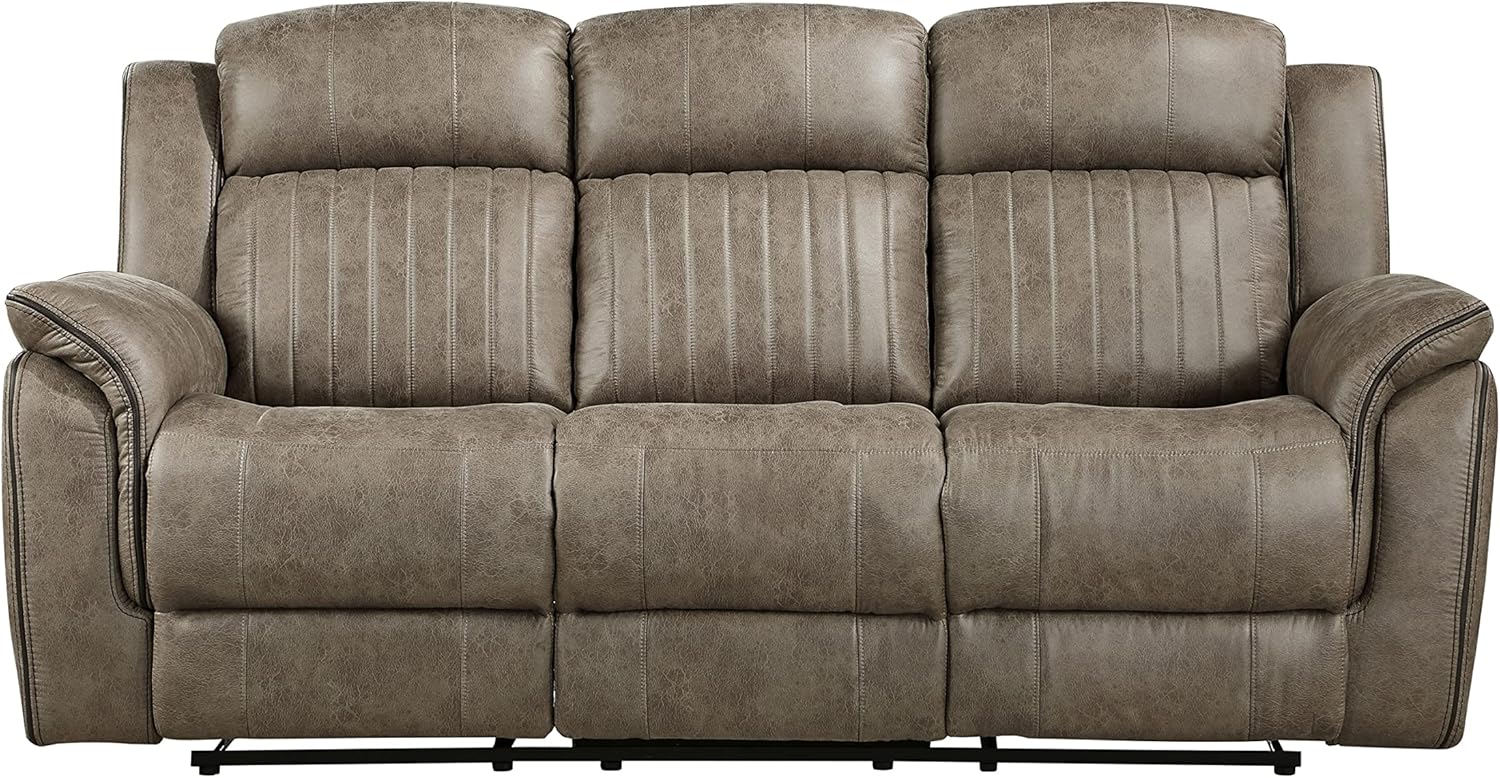 Lexicon Sofá reclinable doble Perm, marrón arena