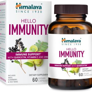 Himalaya Hola inmunidad con quercetina, vitamina C, vitamina D, zinc, amla, saúco y albahaca sagrada para apoyo inmunológico diario, vegano, sin Himalaya Hola inmunidad con quercetina, vitamina C, vitamina D, zinc, amla, saúco y albahaca sagrada para apoyo inmunológico diario, vegano, sin