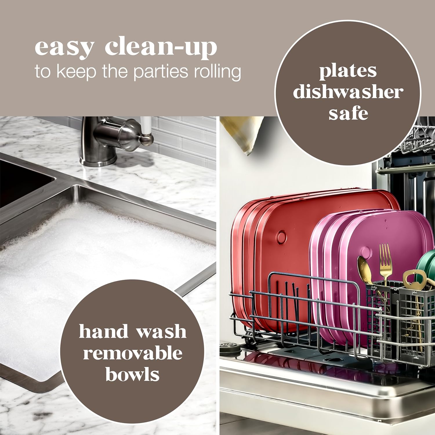 Madesmart dipware – Plato llano con cuenco de inmersión plegable y extraíble para comidas y aperitivos plato reutilizable con cuenco multiusos,
