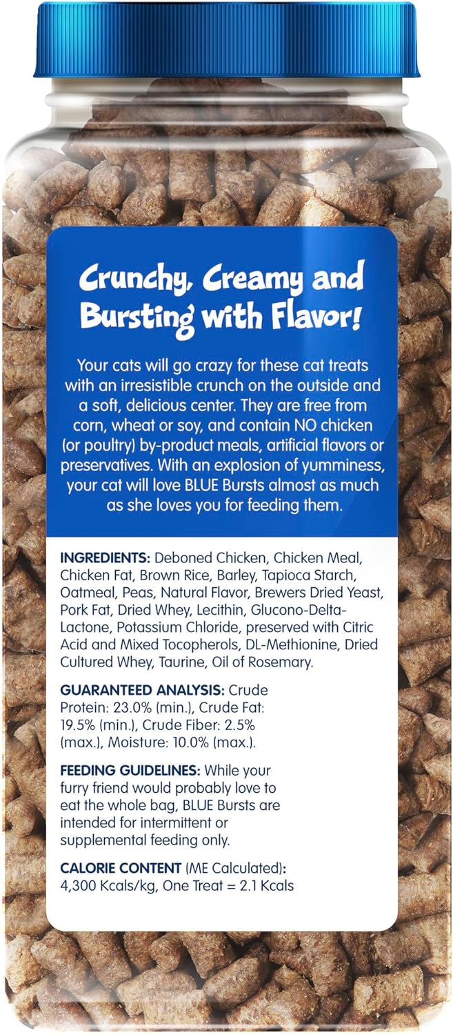 Blue Buffalo – Premios crujientes Bursts para gatos, de pollo, tarro de 340,1 g
