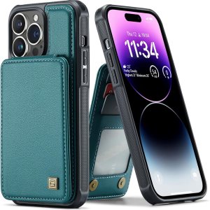 ASAPDOS Funda para iPhone 15 Pro con tarjetero, piel sintética a prueba de golpes, funda tipo cartera para iPhone 15 Pro con bloqueo RFID y soporte ASAPDOS Funda para iPhone 15 Pro con tarjetero, piel sintética a prueba de golpes, funda tipo cartera para iPhone 15 Pro con bloqueo RFID y soporte