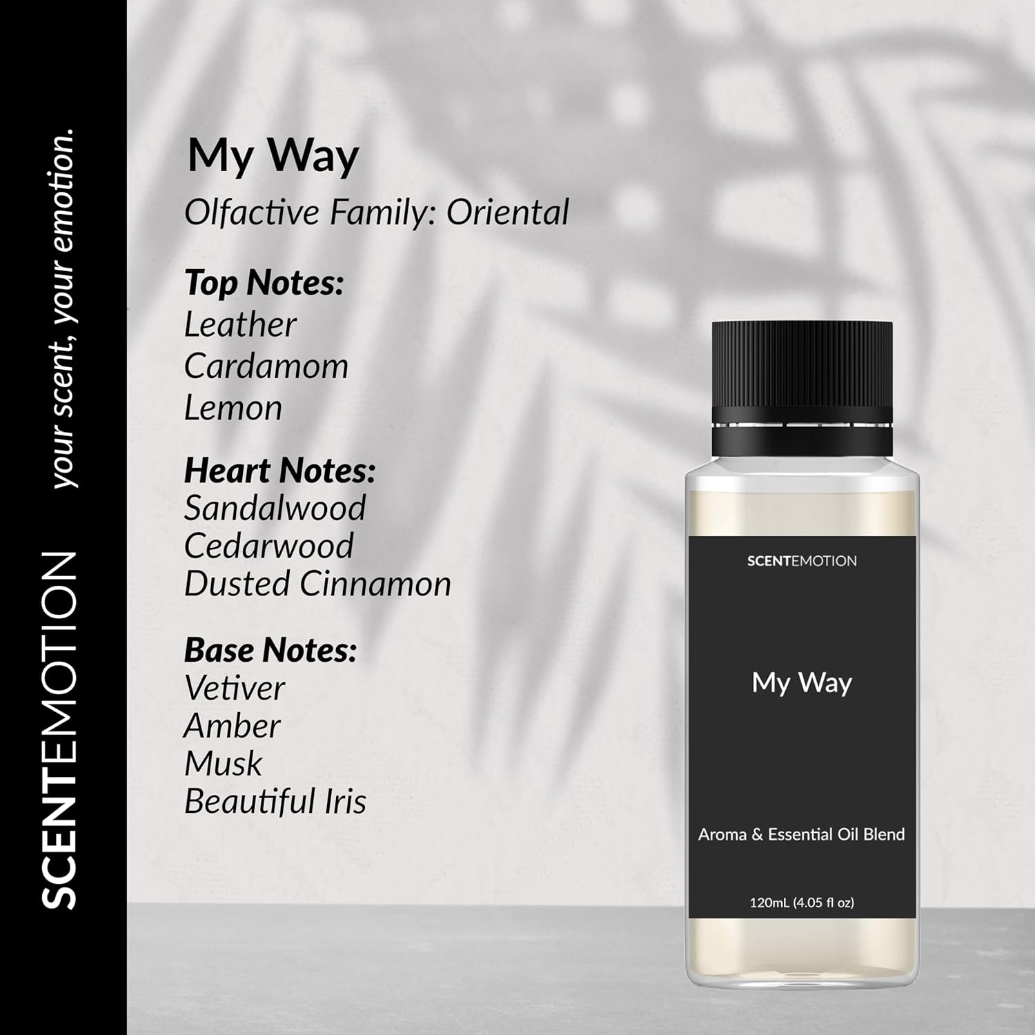 Hotel Scents My Way – Aceite esencial para difusores de 4.1 fl oz, limón, sándalo reconfortante, madera de cedro cálida e iris, mezclas de aceites