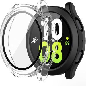 Misxi Paquete de 2 fundas rígidas de policarbonato con protector de pantalla para Samsung Galaxy Watch 5 Galaxy Watch 4 de 1.732 in, funda ultrafina Misxi Paquete de 2 fundas rígidas de policarbonato con protector de pantalla para Samsung Galaxy Watch 5 Galaxy Watch 4 de 1.732 in, funda ultrafina