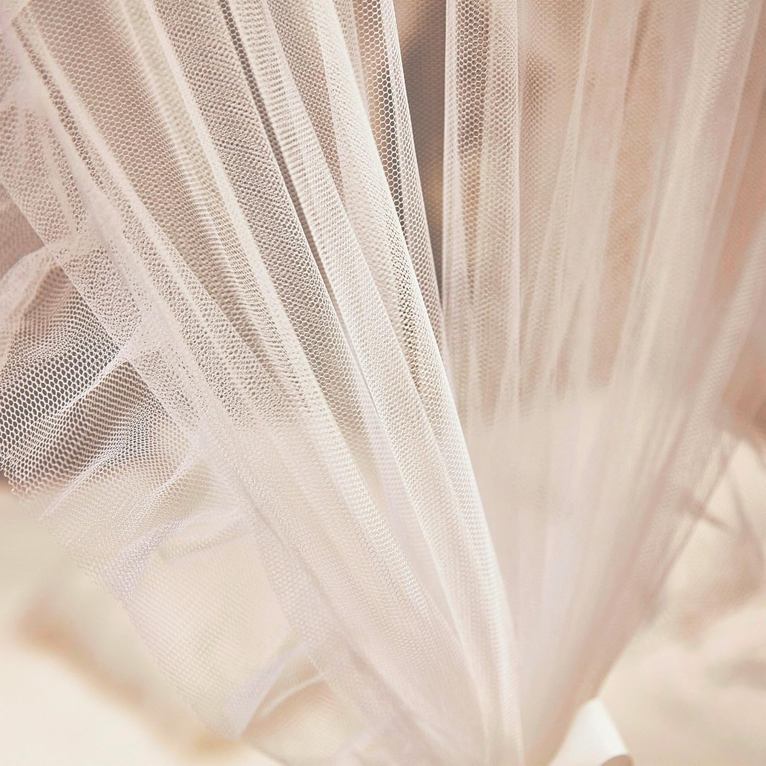 AIOOO Cortinas de princesa de 4 esquinas para niñas, 8 paneles, cortinas de malla transparente de doble capa, decoración de habitación de niñas