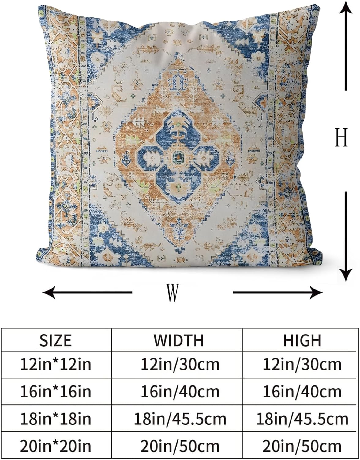 Snycler Juego de 2 fundas de almohada decorativas de poliéster con patrón étnico bohemio y étnico, 20 x 20 pulgadas (Boho 6)