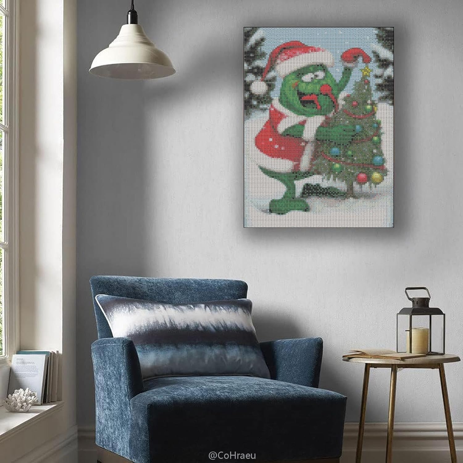 Kits de pintura de diamantes para árbol de Navidad para adultos, kits de arte de diamantes redondos 5D para manualidades, regalo de arte de gemas