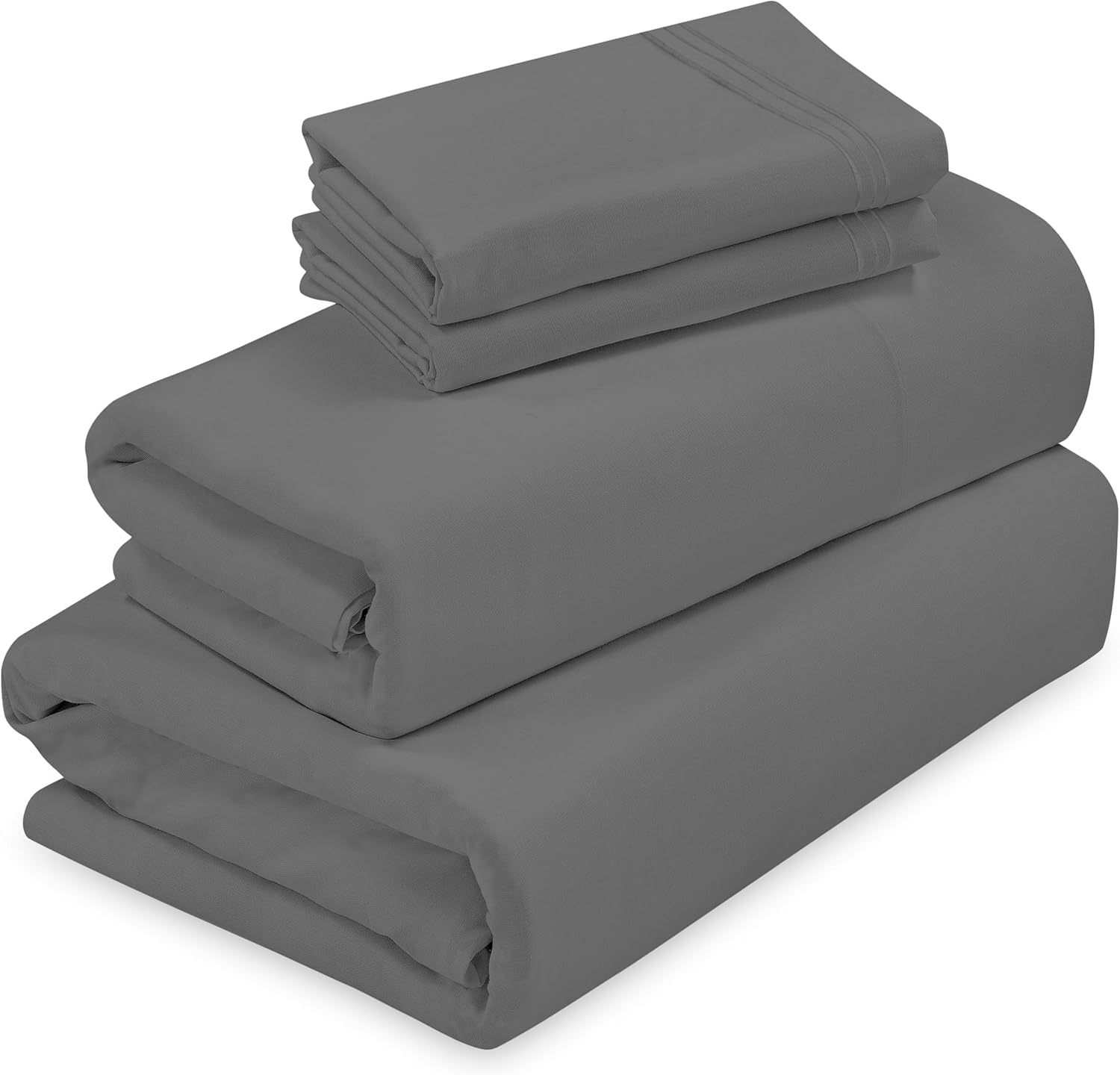 ROYALE LINENS – Sábanas de 3 piezas individual XL – Juego de sábanas de microfibra cepillada 1800 – 1 sábana bajera, 1 sábana encimera, 1 funda de