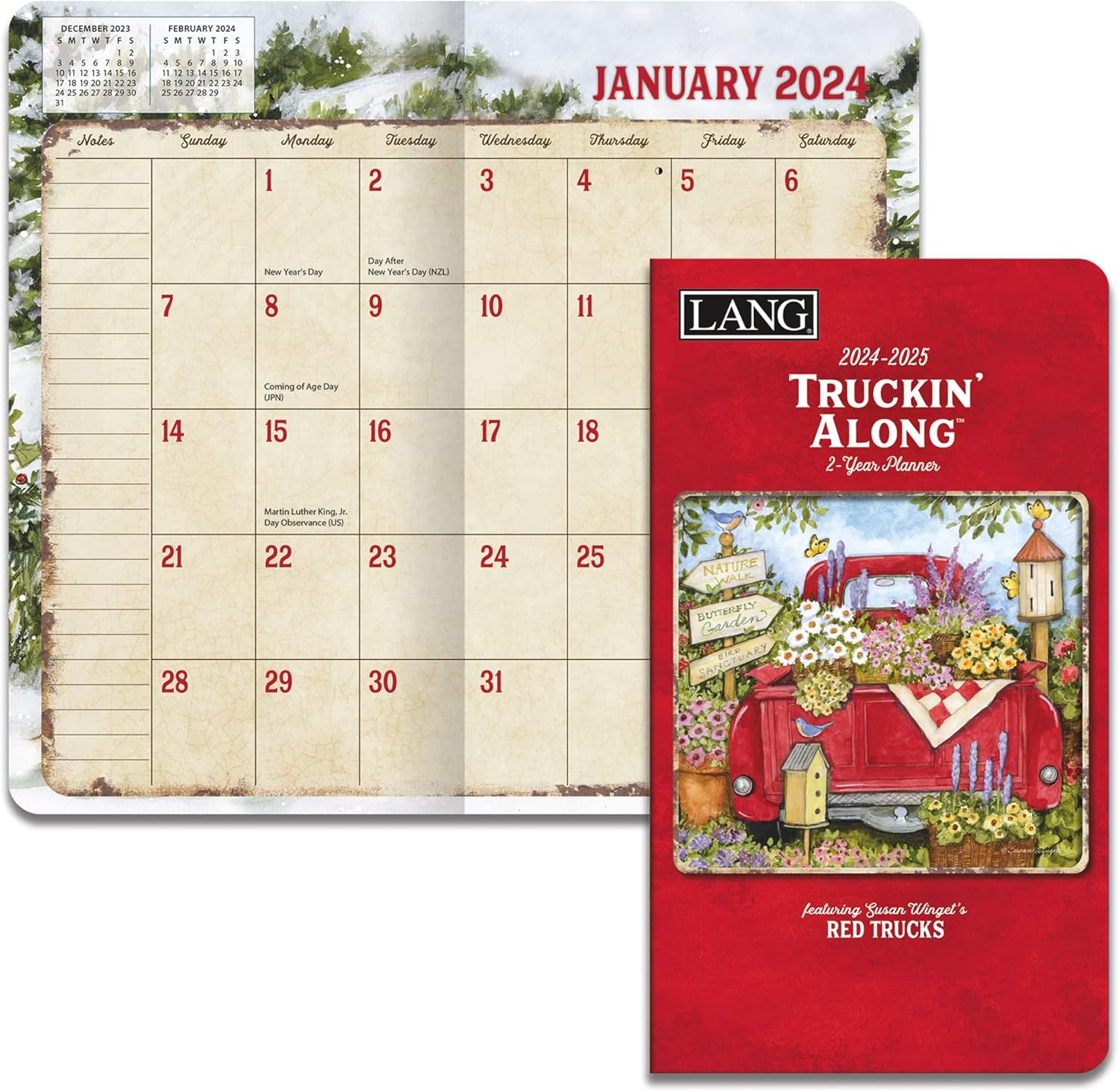 LANG Truckin’ Along 2024 Planificador de dos años (24991071110)