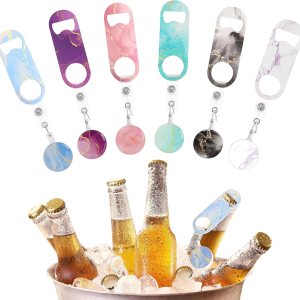 6 abrebotellas plano con clip para cinturón, mini abridor retráctil de botellas de cerveza de acero inoxidable para cocina, restaurante, fiesta, 6 abrebotellas plano con clip para cinturón, mini abridor retráctil de botellas de cerveza de acero inoxidable para cocina, restaurante, fiesta,