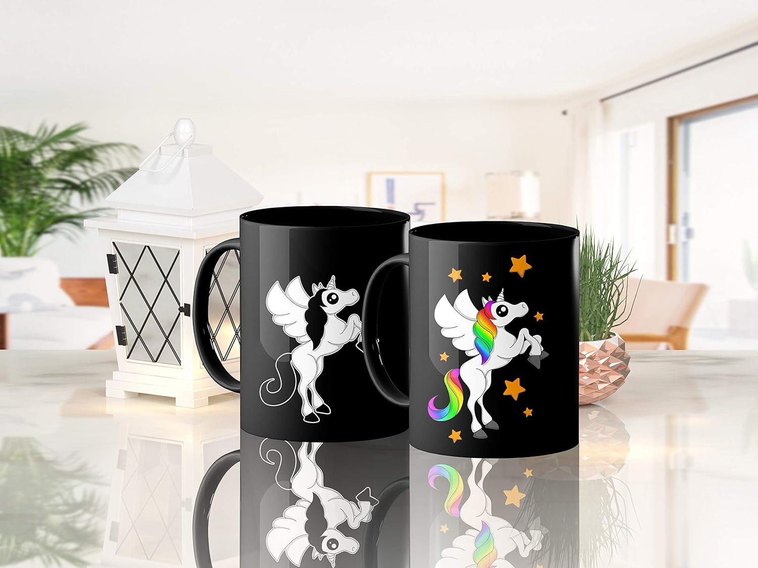 Taza sensible al calor  Taza de café que cambia de color  Taza de café divertida  Preciosa taza de lindas caricaturas  Gran taza para el día del