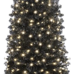 Best Choice Products Árbol de Navidad de lápiz negro preiluminado de 7.5 pies, árbol de vacaciones delgado artificial delgado para el hogar, Best Choice Products Árbol de Navidad de lápiz negro preiluminado de 7.5 pies, árbol de vacaciones delgado artificial delgado para el hogar,