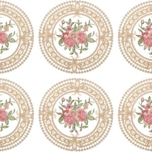 uxcell Posavasos de tela, 6 posavasos de ganchillo de poliéster de 4.7 pulgadas, tapete redondo de encaje bordado con patrón floral para decoración uxcell Posavasos de tela, 6 posavasos de ganchillo de poliéster de 4.7 pulgadas, tapete redondo de encaje bordado con patrón floral para decoración