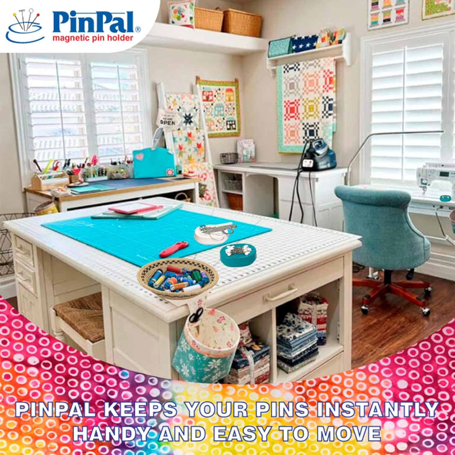PinPal – Soporte magnético para pasadores, transporta, organiza, almacena tus alfileres y agujas de coser, imán para agarrar y coser para pasadores